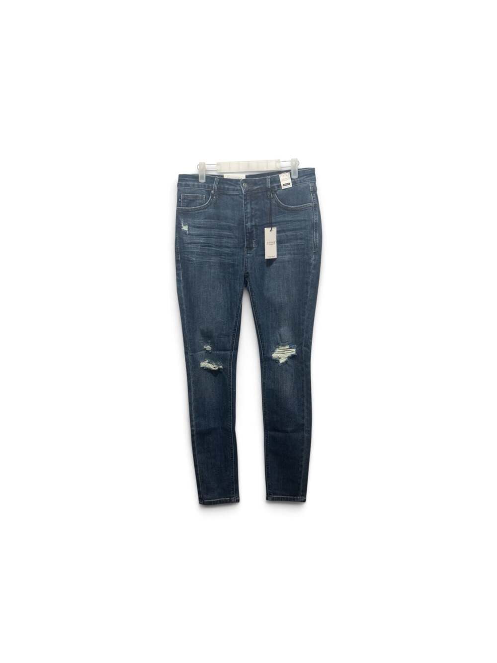 NWT Judy Blue Mid Rise Distressed Skinny Jeans Size 13/31